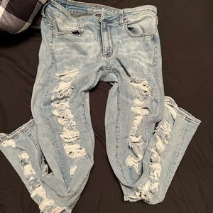 American Eagle distressed skinny jeans